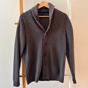Men's Banana Republic Gray Shawl Collar Sweater